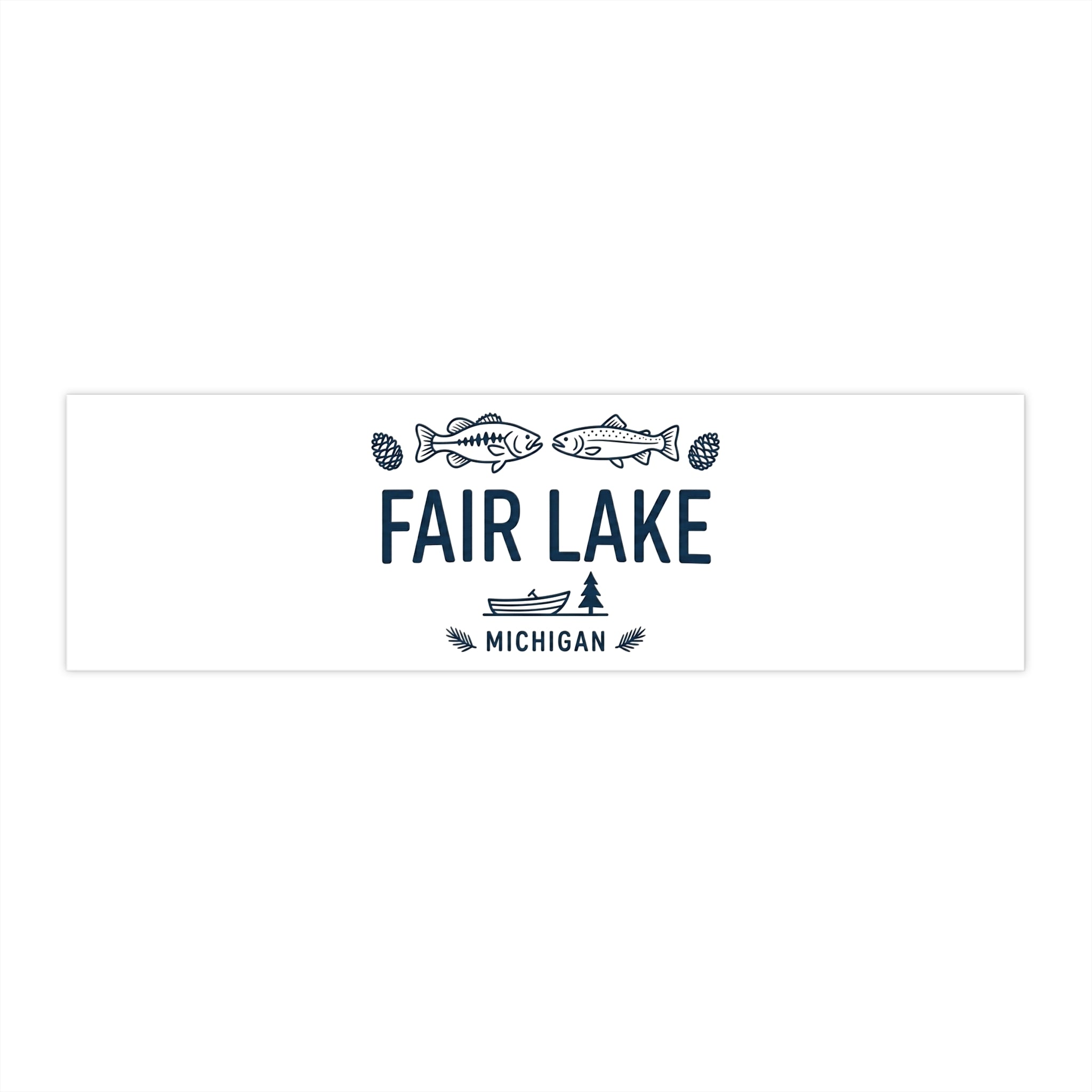 Fair Lake Michigan Bumper Sticker — Lake Cabin Fishing Decal
