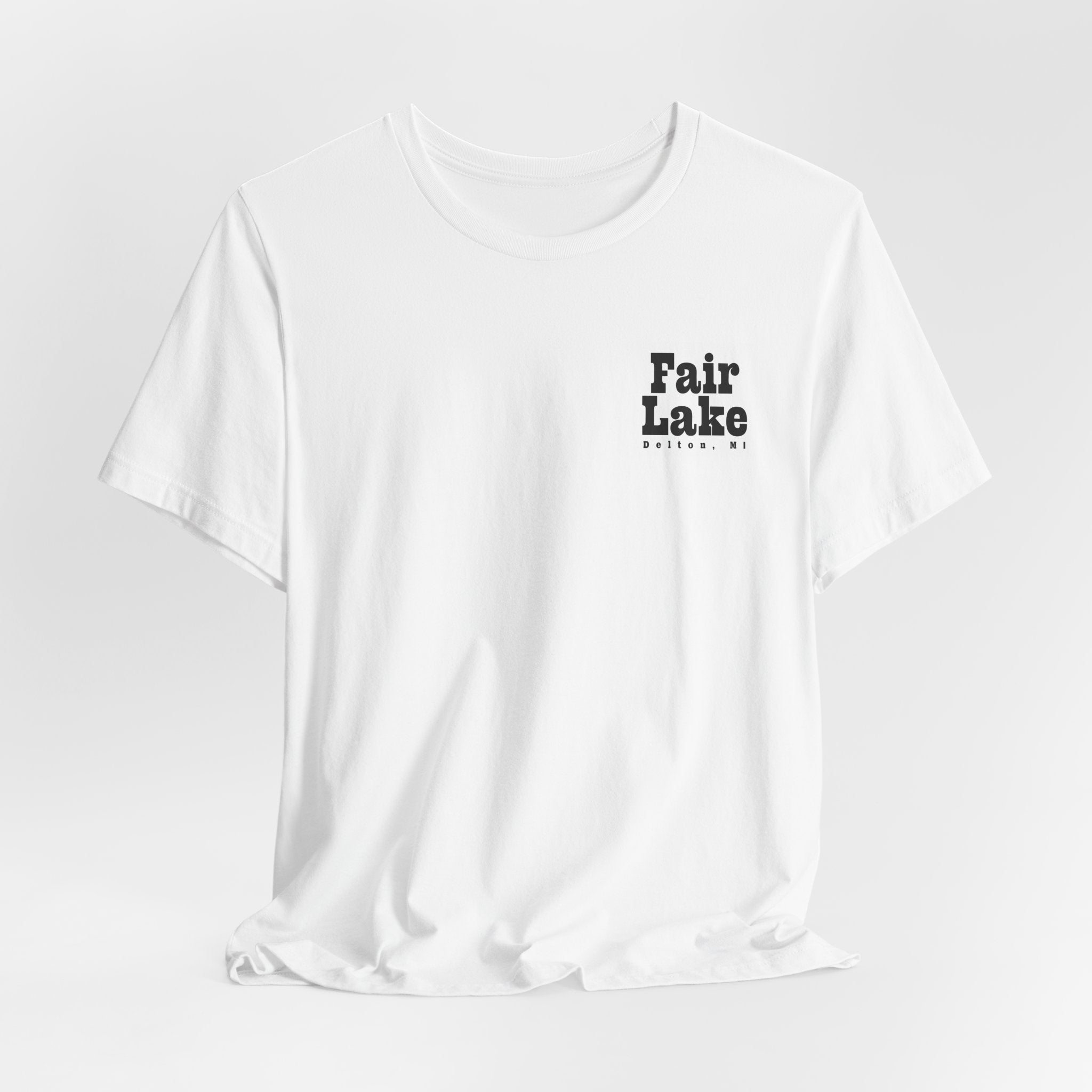 Fair Lake Map T-Shirt — Illustrated Lake Map Tee (Fair Lake Michigan)