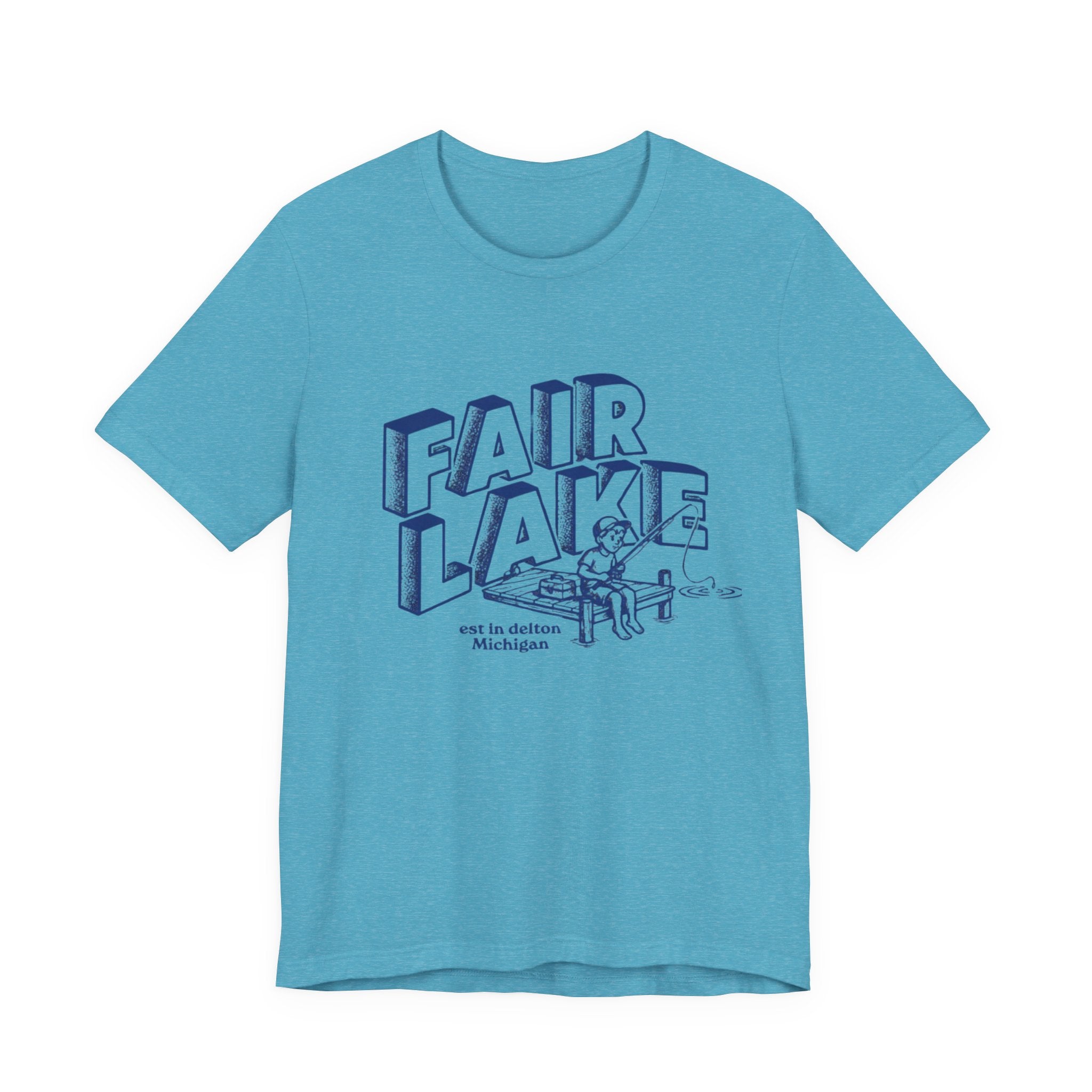 Copy of Copy of Fair Lake Map T-Shirt — Illustrated Lake Map Tee (Fair Lake Michigan)