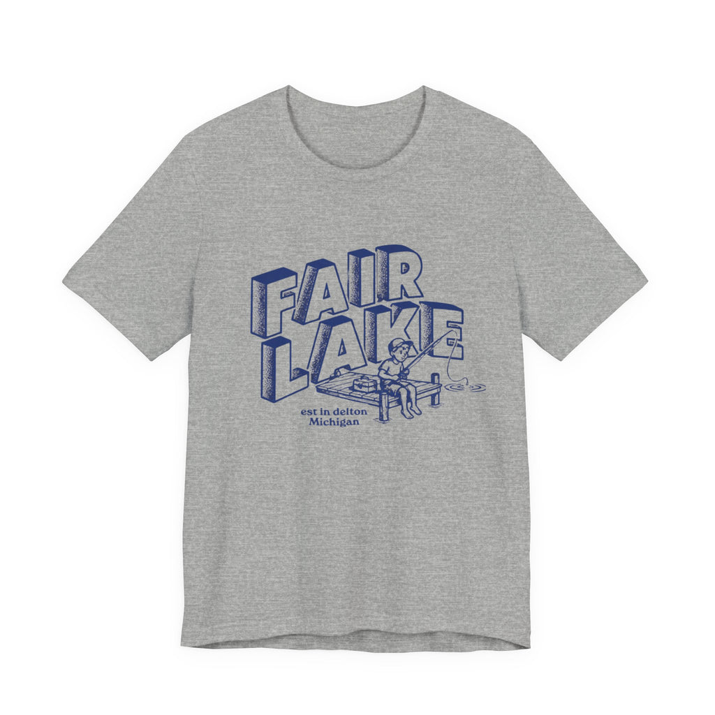 Copy of Copy of Fair Lake Map T-Shirt — Illustrated Lake Map Tee (Fair Lake Michigan)