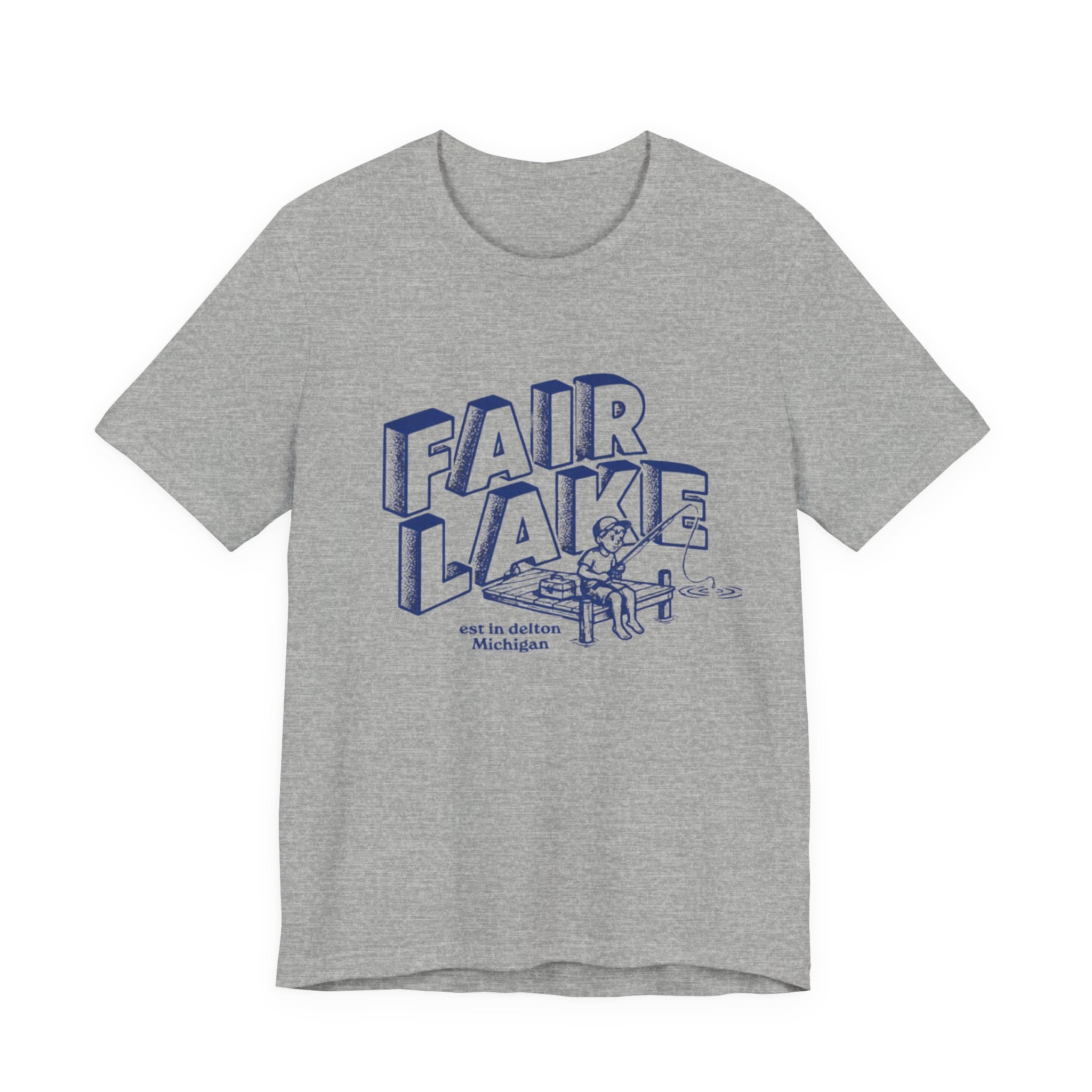Copy of Copy of Fair Lake Map T-Shirt — Illustrated Lake Map Tee (Fair Lake Michigan)