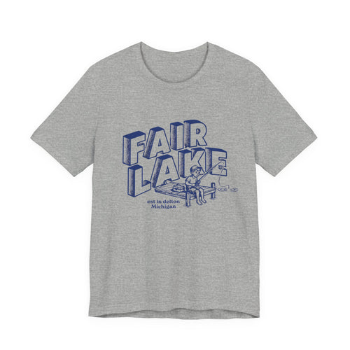 Copy of Copy of Fair Lake Map T-Shirt — Illustrated Lake Map Tee (Fair Lake Michigan)
