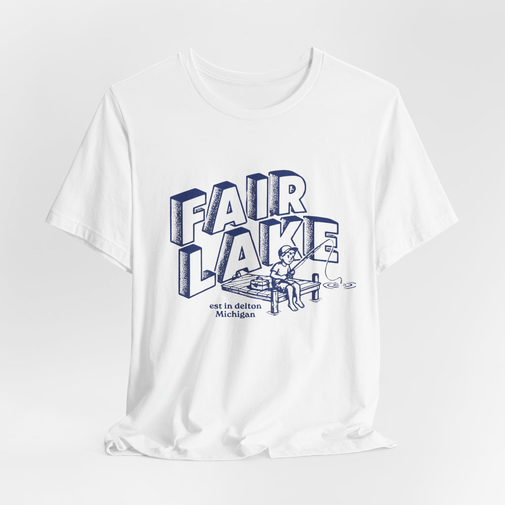 Copy of Copy of Fair Lake Map T-Shirt — Illustrated Lake Map Tee (Fair Lake Michigan)