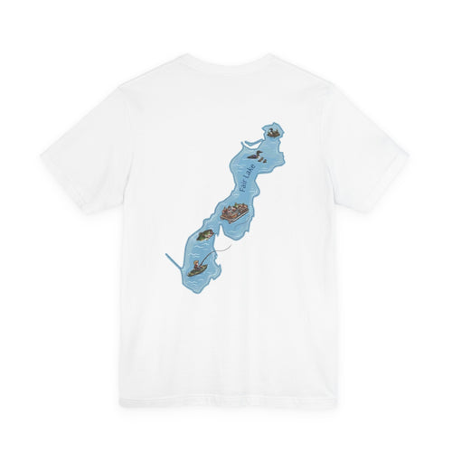 Copy of Fair Lake Map T-Shirt — Illustrated Lake Map Tee (Fair Lake Michigan)