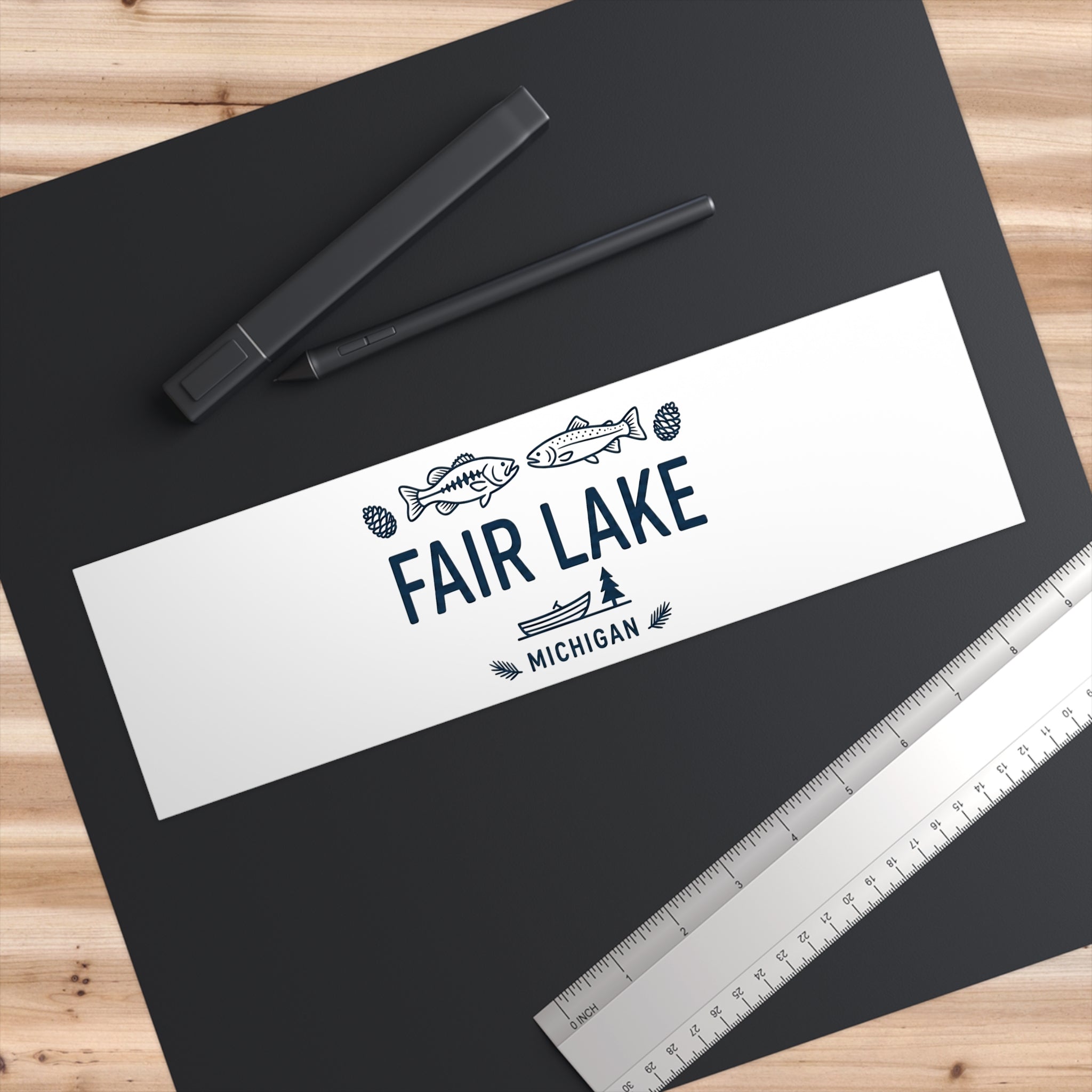 Fair Lake Michigan Bumper Sticker — Lake Cabin Fishing Decal