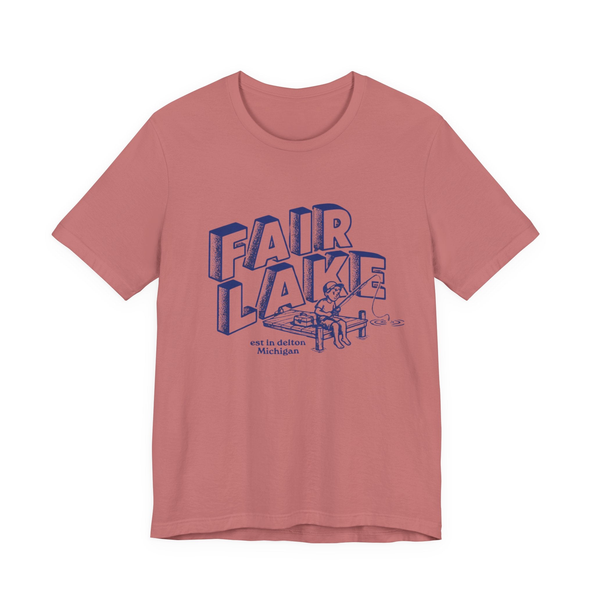 Copy of Copy of Fair Lake Map T-Shirt — Illustrated Lake Map Tee (Fair Lake Michigan)