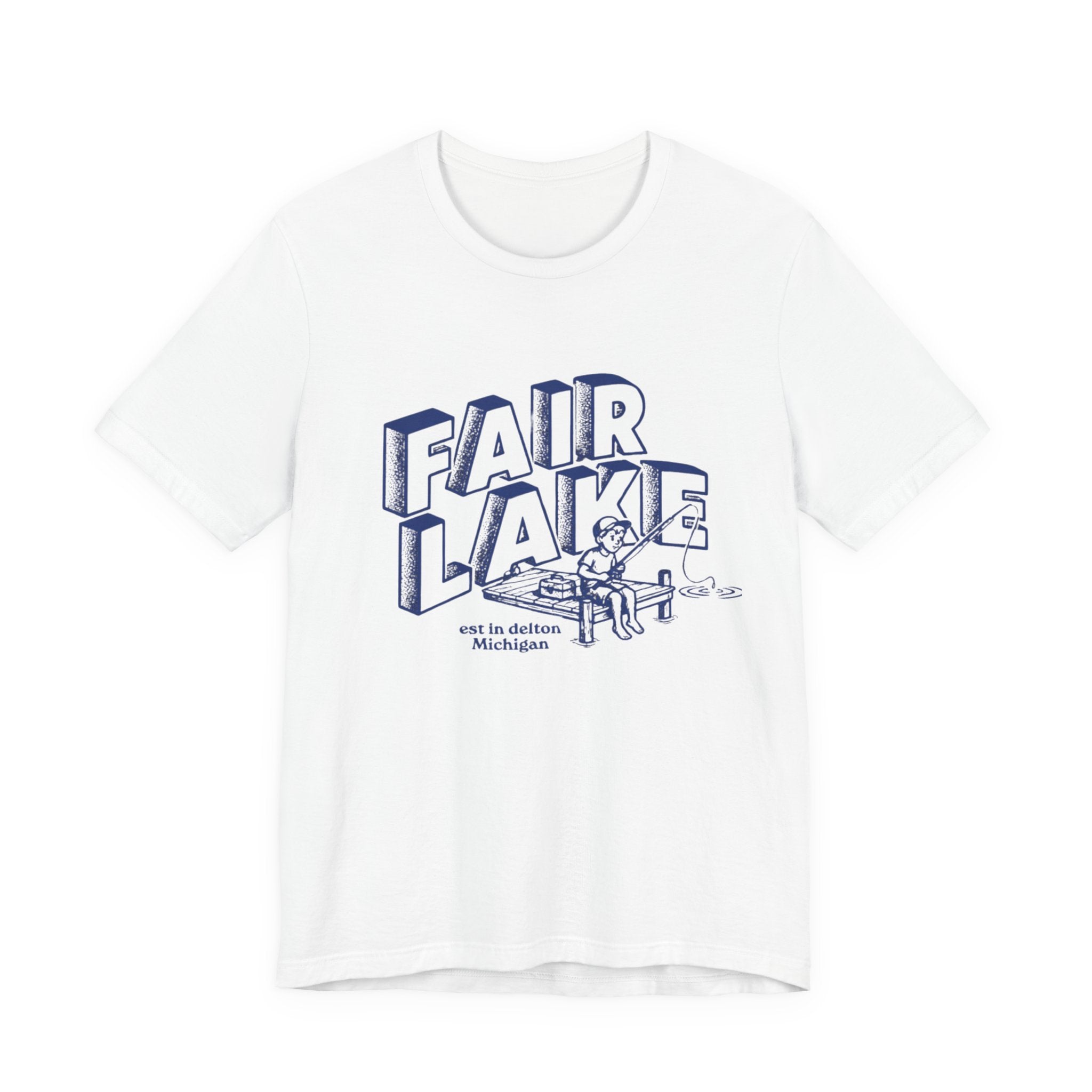 Copy of Copy of Fair Lake Map T-Shirt — Illustrated Lake Map Tee (Fair Lake Michigan)