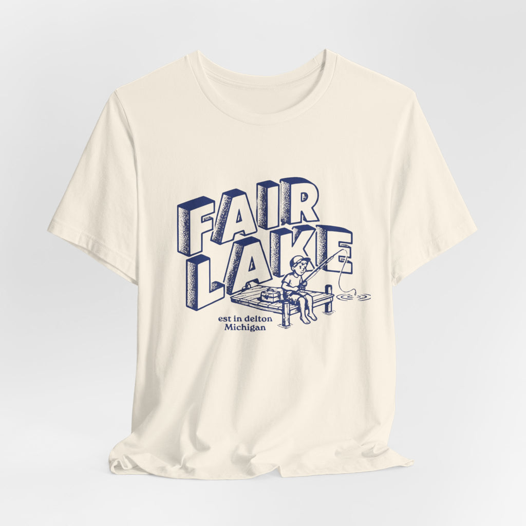 Copy of Copy of Fair Lake Map T-Shirt — Illustrated Lake Map Tee (Fair Lake Michigan)