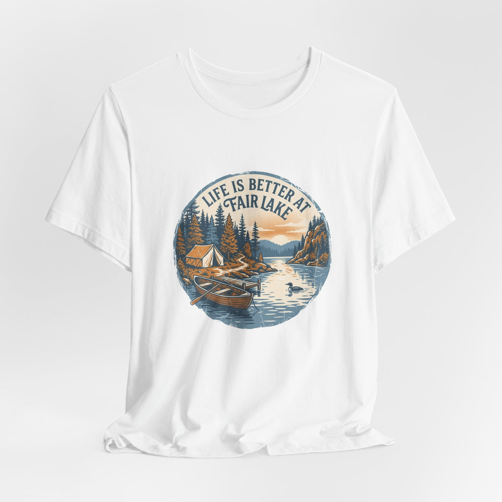 Copy of Copy of Copy of Fair Lake Map T-Shirt — Illustrated Lake Map Tee (Fair Lake Michigan)