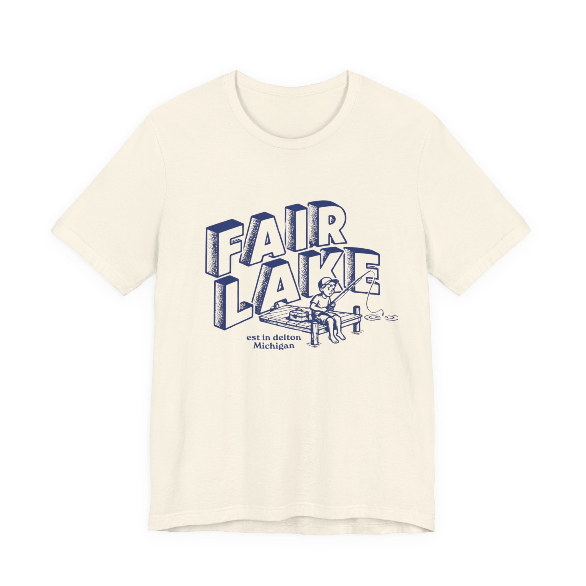 Copy of Copy of Fair Lake Map T-Shirt — Illustrated Lake Map Tee (Fair Lake Michigan)