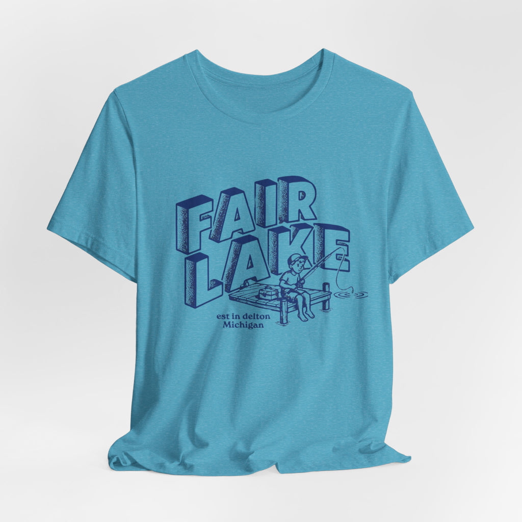 Copy of Copy of Fair Lake Map T-Shirt — Illustrated Lake Map Tee (Fair Lake Michigan)