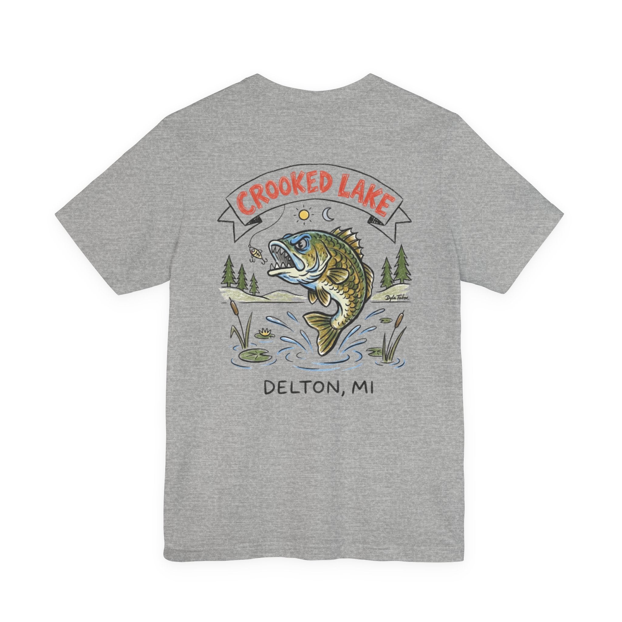 Copy of Copy of Fair Lake Map T-Shirt — Illustrated Lake Map Tee (Fair Lake Michigan)