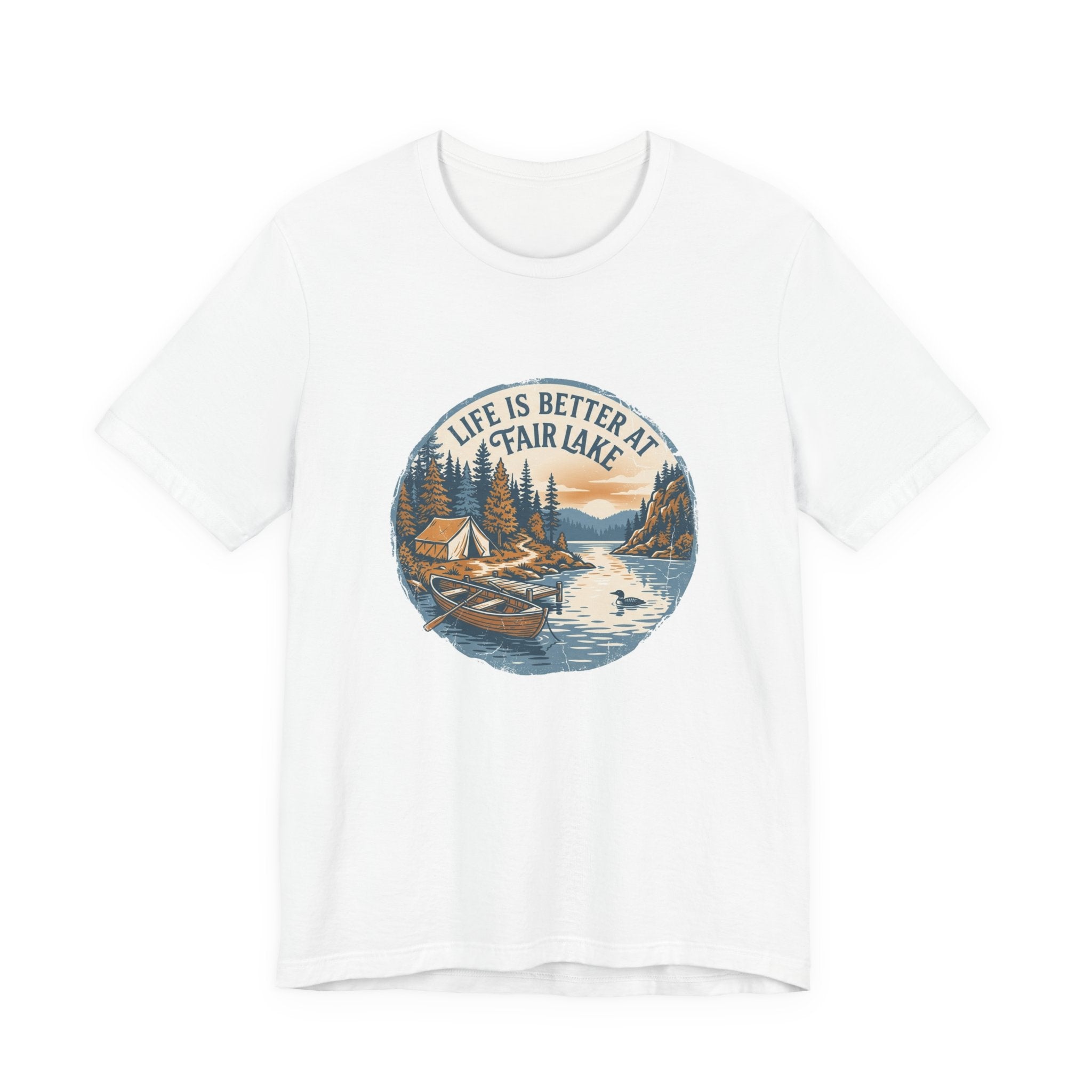 Copy of Copy of Copy of Fair Lake Map T-Shirt — Illustrated Lake Map Tee (Fair Lake Michigan)