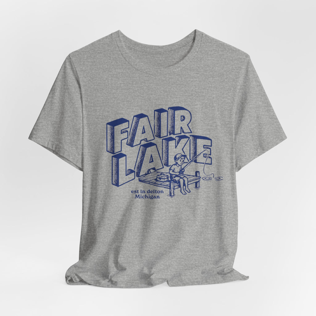 Copy of Copy of Fair Lake Map T-Shirt — Illustrated Lake Map Tee (Fair Lake Michigan)