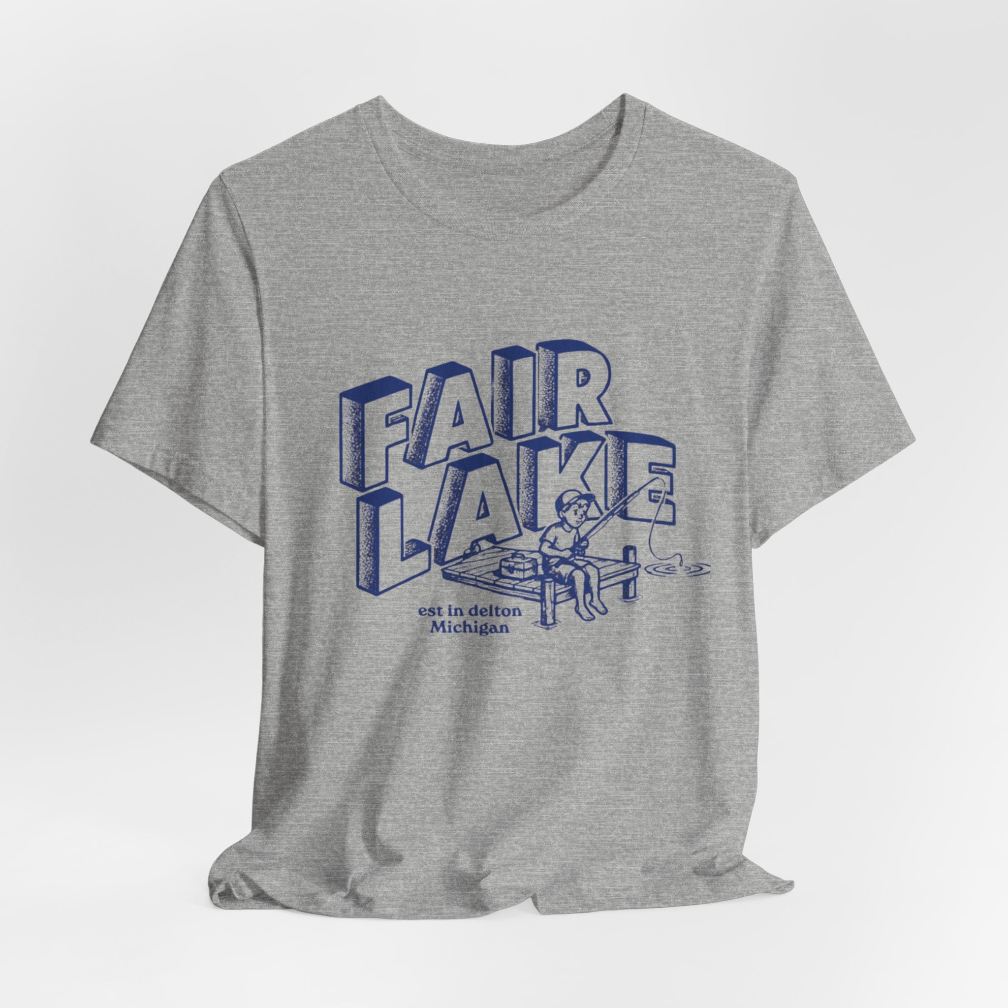 Copy of Copy of Fair Lake Map T-Shirt — Illustrated Lake Map Tee (Fair Lake Michigan)