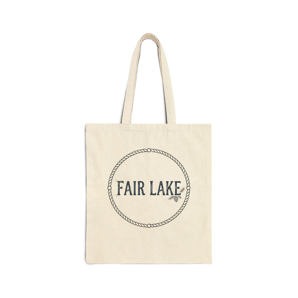 Fair Lake Cotton Canvas Tote Bag — Nautical Rope Logo Eco Shopper