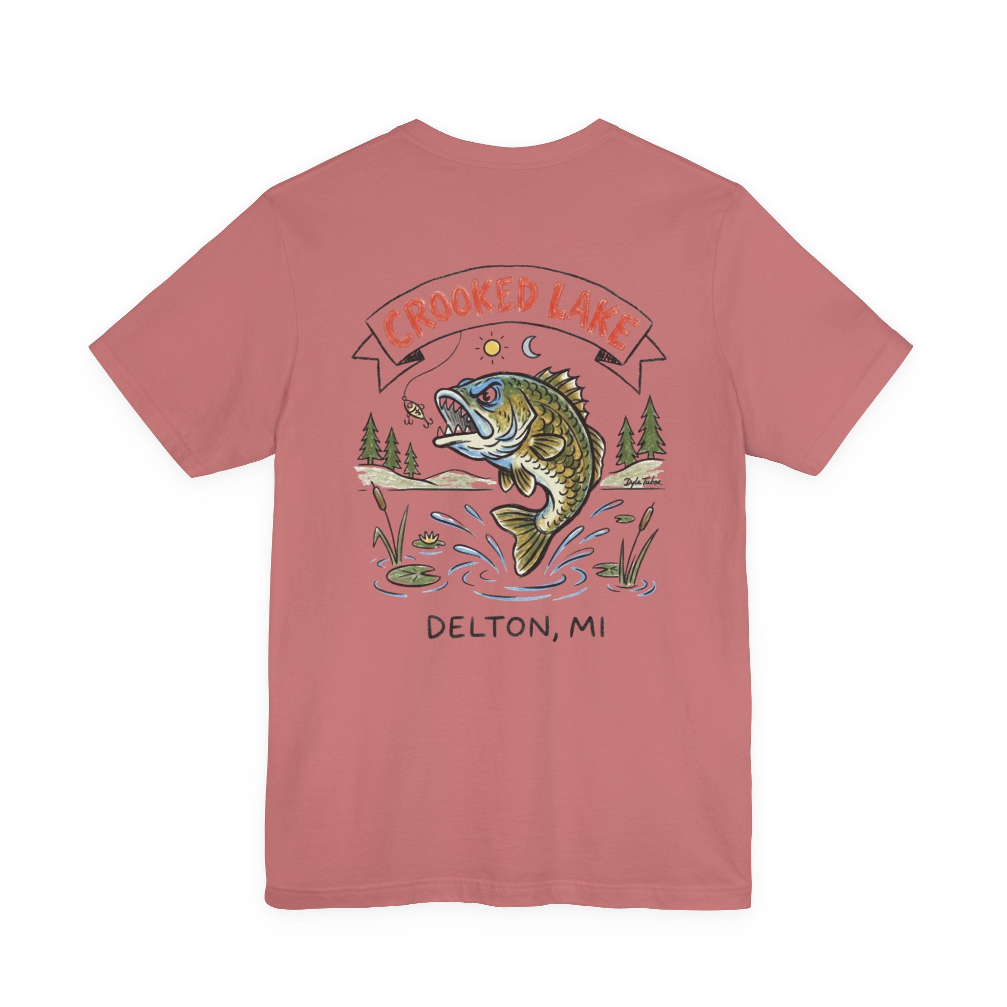 Copy of Copy of Fair Lake Map T-Shirt — Illustrated Lake Map Tee (Fair Lake Michigan)